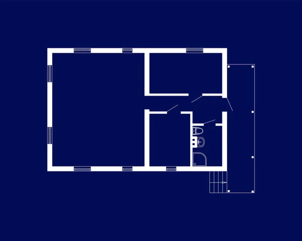 Plano Plano Chão Uma Casa Moderna Planta Vetorial Contexto Arquitectónico —  Vetores de Stock