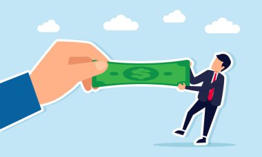 İşadamı, iş dünyasından kar elde etme çabalarının el çiziminden para kazanmak için çabalıyor ve yarışıyor.