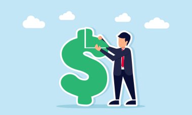 Dolar simgesini tamamlayan işadamı, istikrarlı bir mali durum elde etme çabalarının bulmaca örneklerini sunuyor