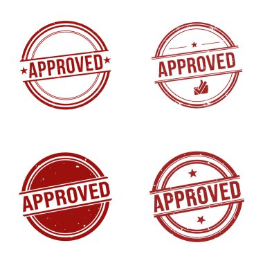 Kalite kontrol onaylı eski model mühür, beyaz arka planda izole edilmiş.