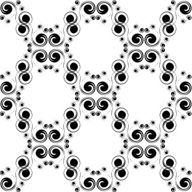klasik dekoratif sorunsuz vektör siyah beyaz doku