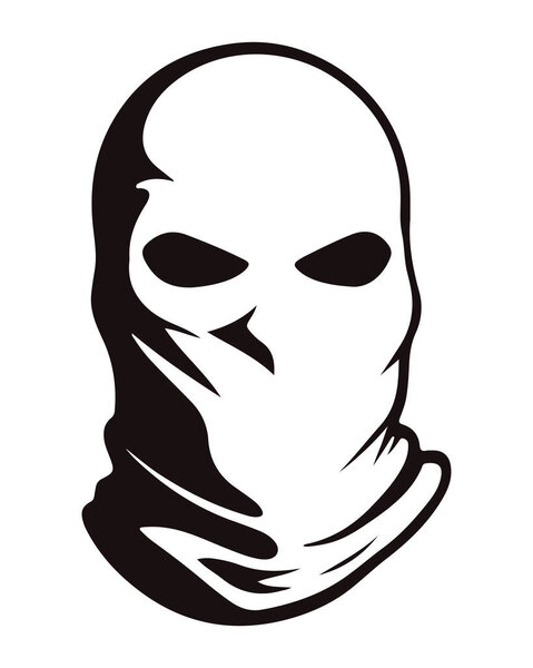 Иконка Белая Балаклава, логотип, векторный шаблон