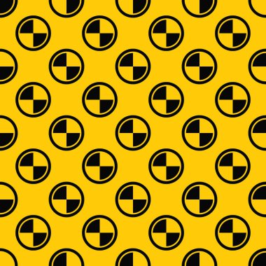 Sarı ve Siyah Çarpışma Test Çemberleri kusursuz desen çizimi