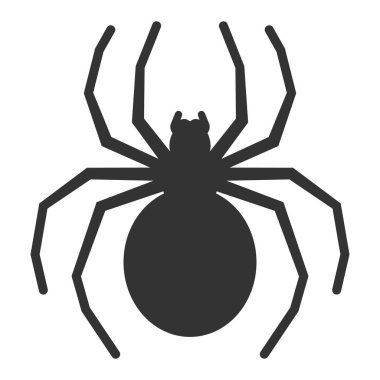 Siyah ve Beyaz Örümcek vektör çizimi