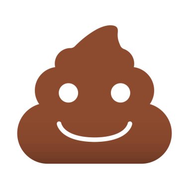 Düz Çizgi Film Gülen Çikolata Şekeri ikonu, çıkartma vektör illüstrasyonu