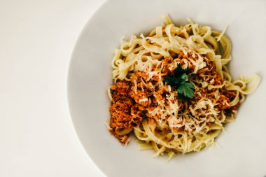 Domates soslu spagetti.