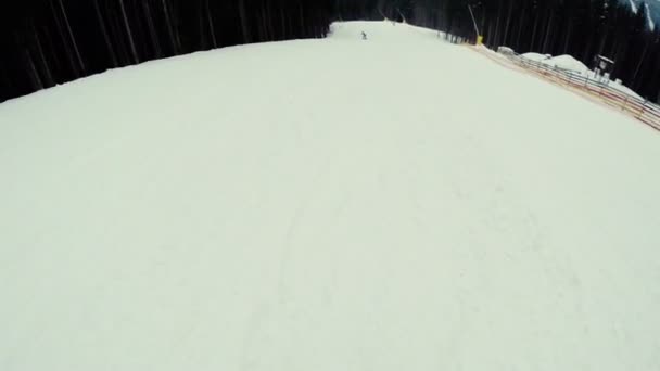 신속 하 게 산에 스키 강하 — 비디오