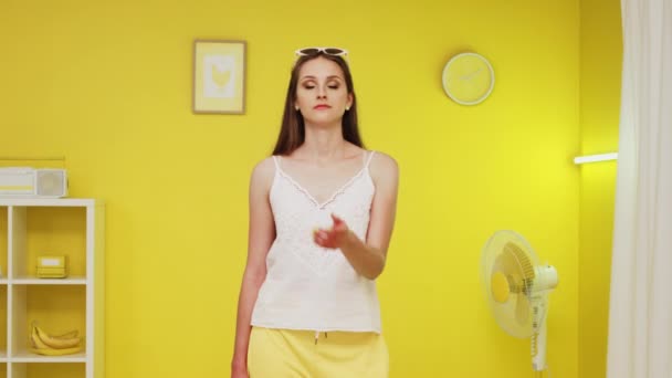 Portrait of Young Woman Doing Facepalm — Stock Video