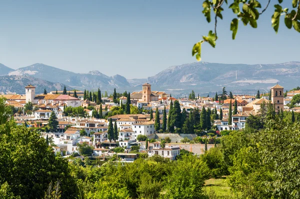 Güneşli görünümünden bakış Bahçe Generalife, Andalusia Eyaleti, İspanya Granada.