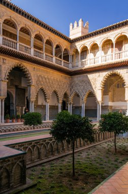 İç Alcazar Sarayı: Sevilla, Andalusia Eyaleti, İspanya.