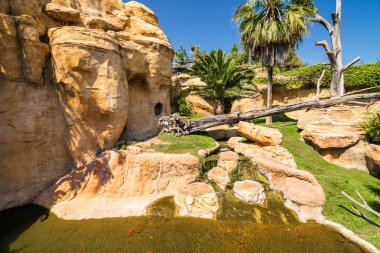 İç Benalmadena zoo, Malaga Eyaleti, İspanya.