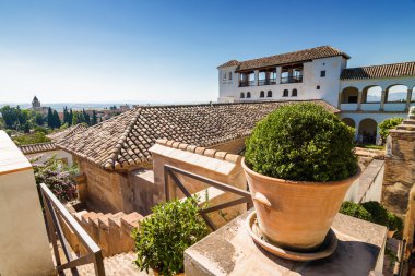 Kemer Galeri Palacio de Generalife Güney Pavilion Andalusia Eyaleti, İspanya.