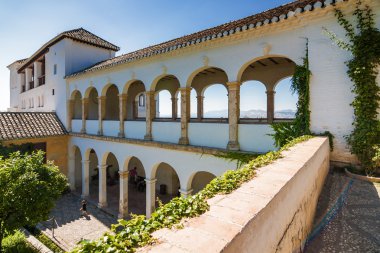 Kemer Galeri Palacio de Generalife Güney Pavilion Andalusia Eyaleti, İspanya.