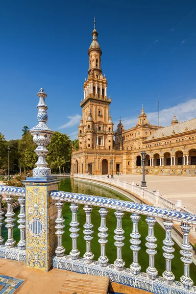 Complejo arquitectónico de Plaza de España en Sevilla, Andalucía provincia, España . — Foto de Stock