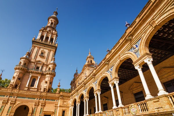 Architecturale complex van Plaza de España in Sevilla, de provincie van Andalusië, Spanje. — Stockfoto