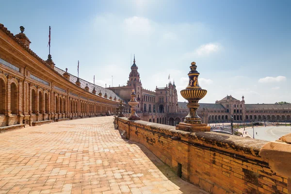 Complejo arquitectónico de Plaza de España en Sevilla, Andalucía provincia, España . — Foto de Stock