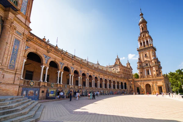 Complejo arquitectónico de Plaza de España en Sevilla, Andalucía provincia, España . — Foto de Stock