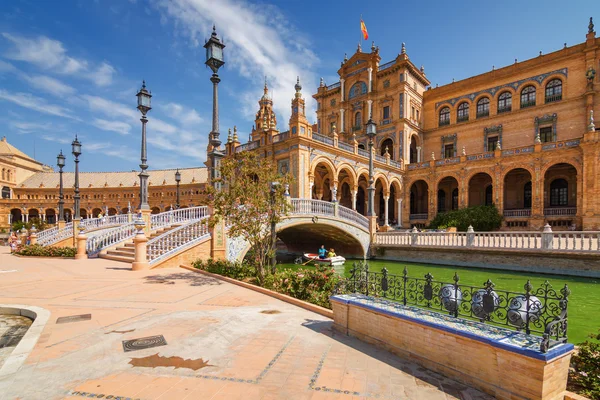 Complejo arquitectónico de Plaza de España en Sevilla, Andalucía provincia, España . — Foto de Stock