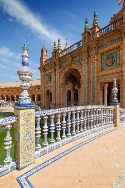 Complejo arquitectónico de Plaza de España en Sevilla, Andalucía provincia, España . — Foto de Stock