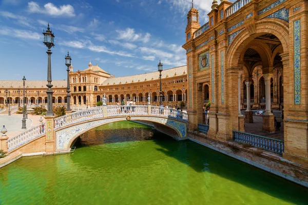 Complejo arquitectónico de Plaza de España en Sevilla, Andalucía provincia, España . — Foto de Stock