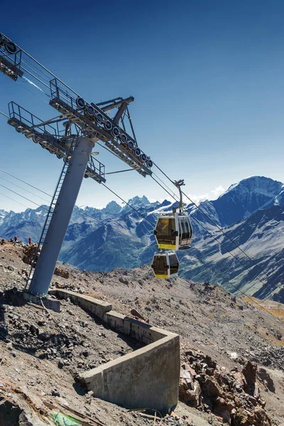 Sunny View Terskol Village Mountain Elbrus North Caucasus Kabardino Balkaria — Foto de Stock