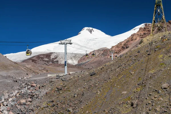 Sunny View Terskol Village Mountain Elbrus North Caucasus Kabardino Balkaria — Foto de Stock