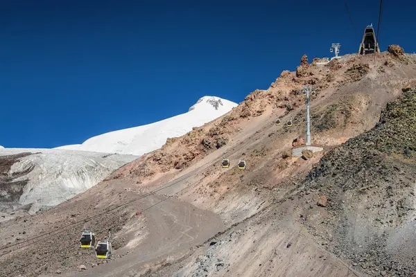 Sunny View Terskol Village Mountain Elbrus North Caucasus Kabardino Balkaria — Foto de Stock