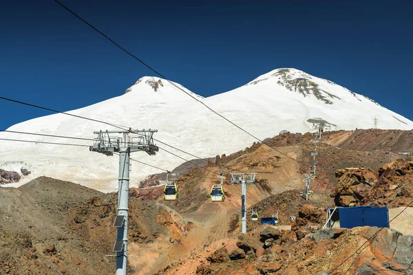 Sunny View Terskol Village Mountain Elbrus North Caucasus Kabardino Balkaria — Foto de Stock