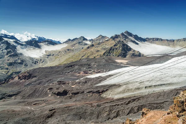 Zonnig Uitzicht Terskol Dorp Van Berg Elbrus Noord Kaukasus Kabardino — Stockfoto