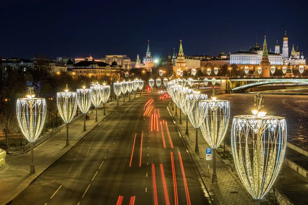 Вид Різдвяні Прикраси Біля Храму Христа Спасителя Москва Росія — стокове фото