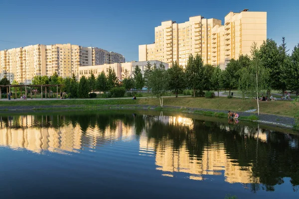 Summer Sunset View Yuzhnoe Butovo Park South Butovo District Moscow Stock Photo