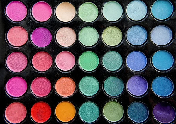 Palette of colorful eye shadows — Stock Photo, Image