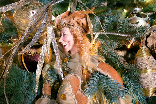 Nyåret dekoration på julgran — Stockfoto