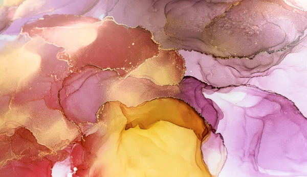 stock image Abstract colorful background, wallpaper. Mixing acrylic paints. Modern art. Marble texture. Alcohol ink colors translucent