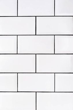 Klasik beyaz seramik fayanslar arka plan, yatay fotoğraf