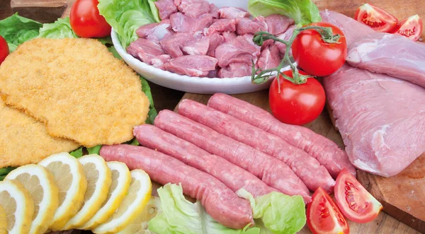 Mat cousine sammansättning av kött — Stockfoto
