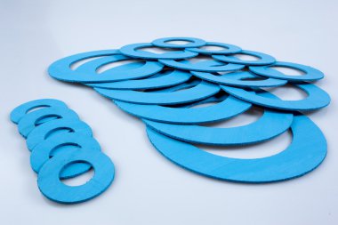 Gasket and flanges for mechanical seal clipart