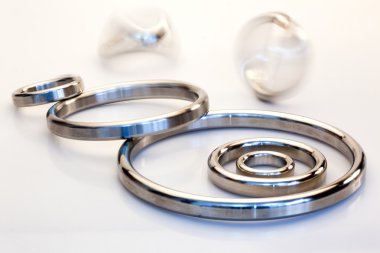 Gasket and flanges for mechanical seal clipart