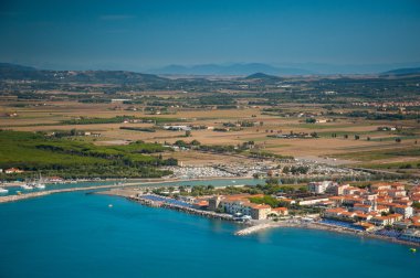 Etrüsk Coast, İtalya, Toskana, Cecina havadan görünümü