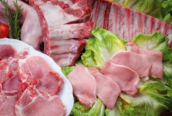 Состав мяса кузины, ингредиент для еды — стоковое фото