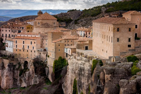 Cuenca, Castilië La Mancha, Spanje, opknoping huizen — Stockfoto