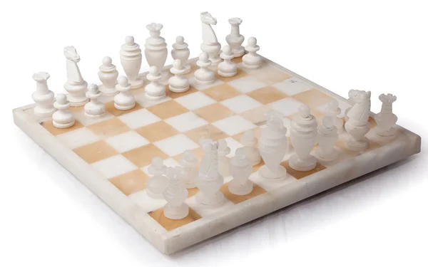 Chess board alabaster Stock Image
