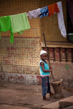 Sierra Leone, Batı Afrika - 2 Haziran 2013: Bunce adanın plajlarına