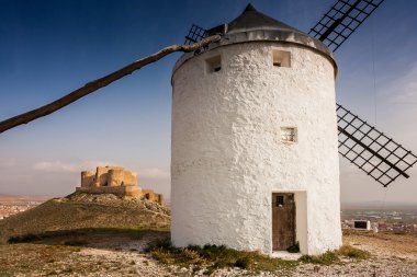 Don Kişot'ın yel değirmenleri, Consuegra, Castilla La Mancha, İspanya