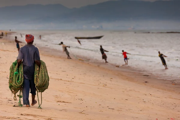 Sierra Leone, západní Afrika, pláže Yongoro — Stock fotografie