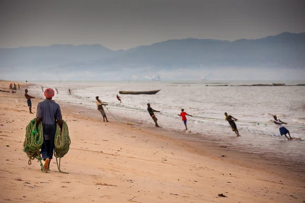 Sierra Leone, západní Afrika, pláže Yongoro — Stock fotografie