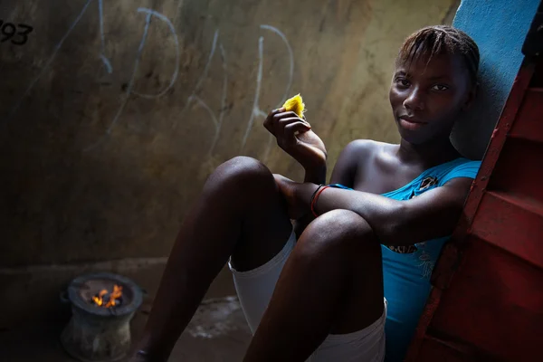 Sierra Leone, Västafrika, stränderna i Yongoro — Stockfoto