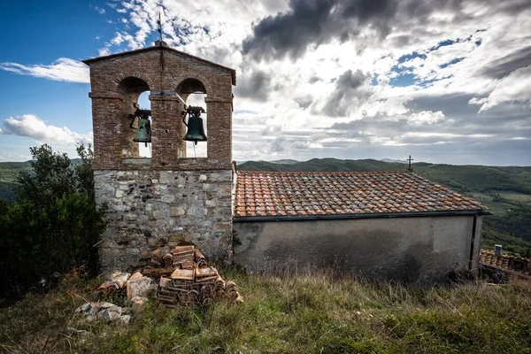 Kirche Von Santo Michele Arcangelo Micciano Fraktion Der Gemeinde Pomarance — Stockfoto