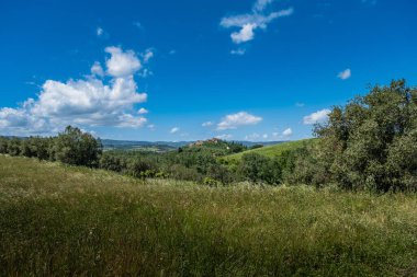 Casale vadilerini keşfetmek için Certaldo 'ya seyahat, aşındırıcı fenomenlere sahip bir manzara ve son bir ziyaret ile Floransa, Toskana' nın antik köyü Certaldo 'ya - İtalya