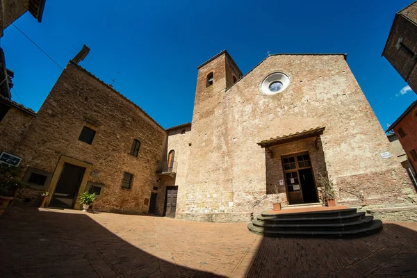 Eski Certaldo Köyünde Azizler Kilisesi Jacopo Filippo Floransa Toskana Talya — Stok fotoğraf